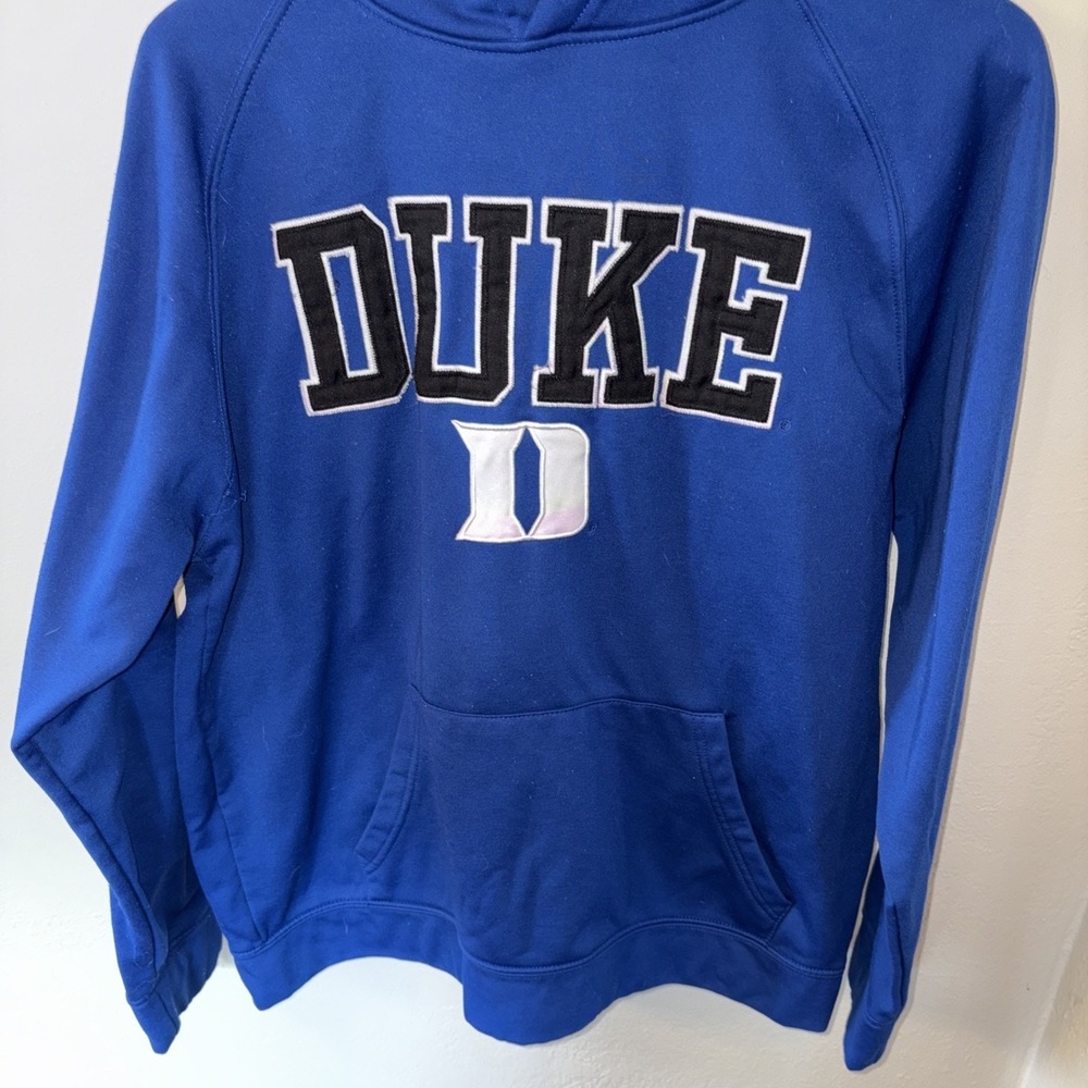 Duke Blue Devils Hoodie Mens Large Blue Colosseum Sweatshirt Pullover NCAA